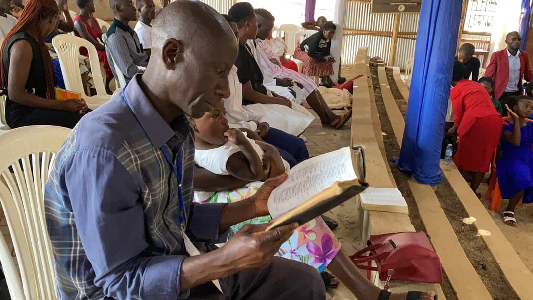 Man reading the Bible